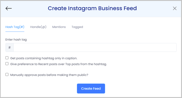 Create Feeds