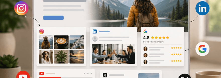 social media widget examples