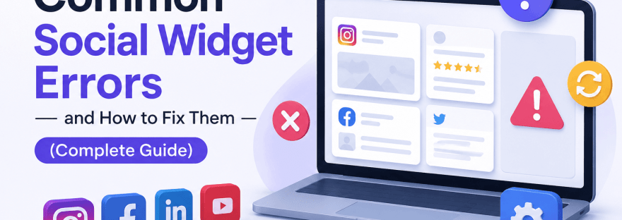 Social widget errors and fixing guide